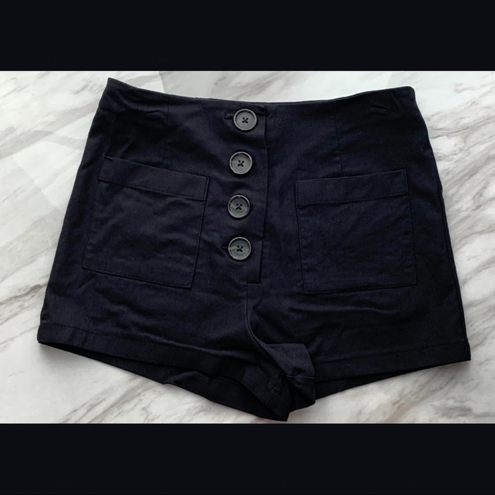 Forever 21 Super High-Waisted Black Shorts